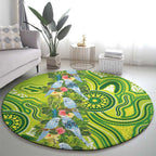 Budgerigar Australia Round Carpet Aussie Common Parakeet Indigenous Art - Aussie Hoodie