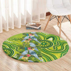 Budgerigar Australia Round Carpet Aussie Common Parakeet Indigenous Art - Aussie Hoodie