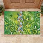 Budgerigar Australia Rubber Doormat Aussie Common Parakeet Indigenous Art - Aussie Hoodie
