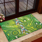 Budgerigar Australia Rubber Doormat Aussie Common Parakeet Indigenous Art - Aussie Hoodie