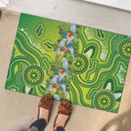 Budgerigar Australia Rubber Doormat Aussie Common Parakeet Indigenous Art - Aussie Hoodie