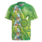 Budgerigar Australia Rugby Jersey Aussie Common Parakeet Indigenous Art - Aussie Hoodie