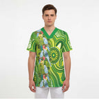 Budgerigar Australia Scrub Top Aussie Common Parakeet Indigenous Art - Aussie Hoodie