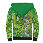 Budgerigar Australia Sherpa Hoodie Aussie Common Parakeet Indigenous Art - Aussie Hoodie