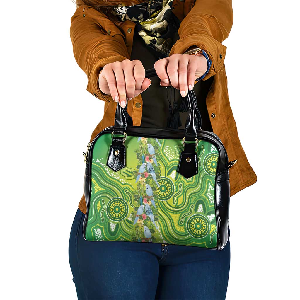 Budgerigar Australia Shoulder Handbag Aussie Common Parakeet Indigenous Art - Aussie Hoodie