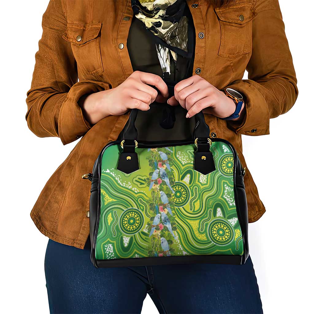 Budgerigar Australia Shoulder Handbag Aussie Common Parakeet Indigenous Art - Aussie Hoodie
