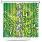 Budgerigar Australia Shower Curtain Aussie Common Parakeet Indigenous Art - Aussie Hoodie