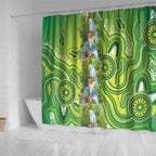 Budgerigar Australia Shower Curtain Aussie Common Parakeet Indigenous Art - Aussie Hoodie