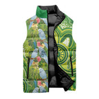 Budgerigar Australia Sleeveless Puffer Jacket Aussie Common Parakeet Indigenous Art - Aussie Hoodie