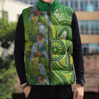 Budgerigar Australia Sleeveless Puffer Jacket Aussie Common Parakeet Indigenous Art - Aussie Hoodie