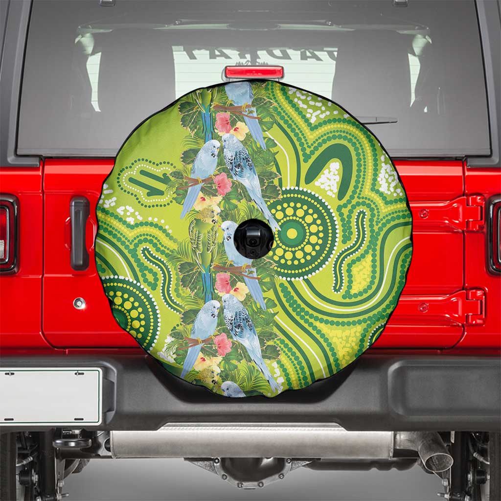 Budgerigar Australia Spare Tire Cover Aussie Common Parakeet Indigenous Art - Aussie Hoodie