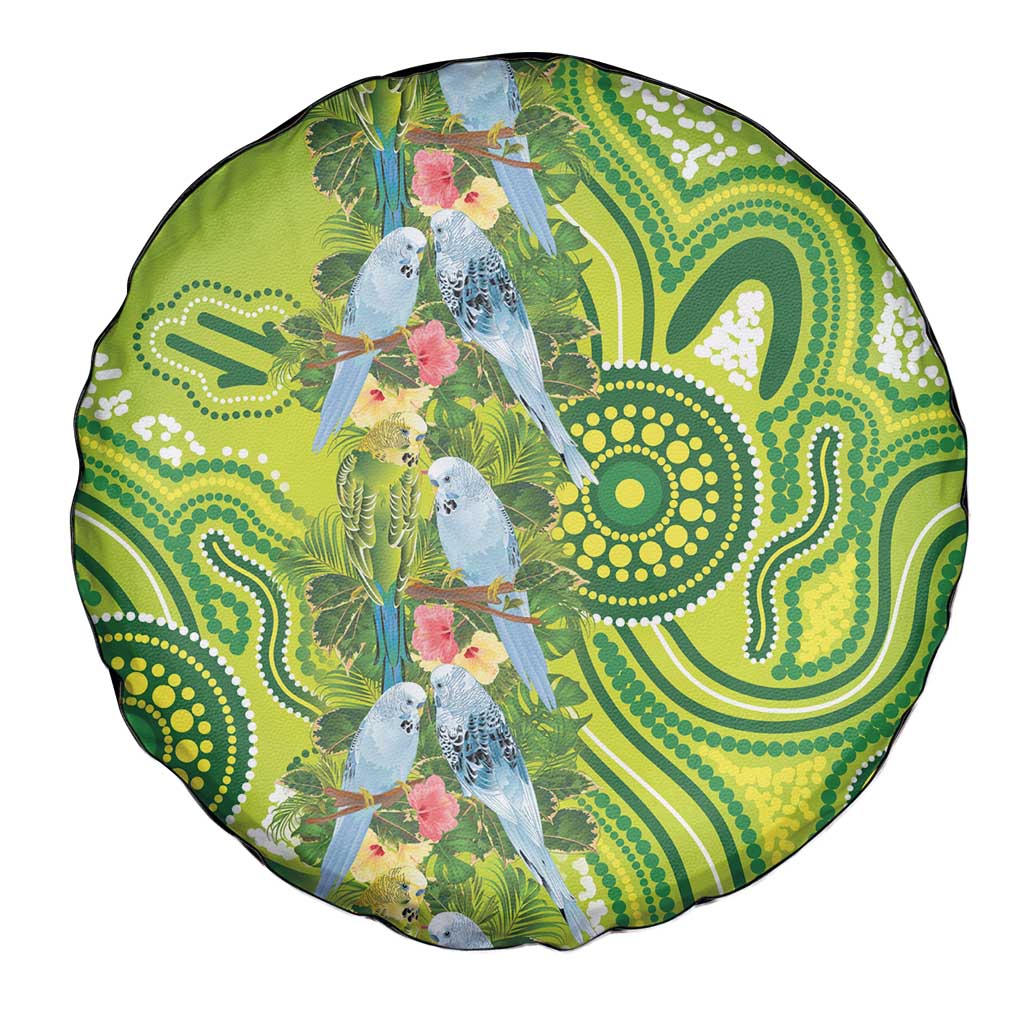 Budgerigar Australia Spare Tire Cover Aussie Common Parakeet Indigenous Art - Aussie Hoodie