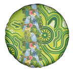 Budgerigar Australia Spare Tire Cover Aussie Common Parakeet Indigenous Art - Aussie Hoodie