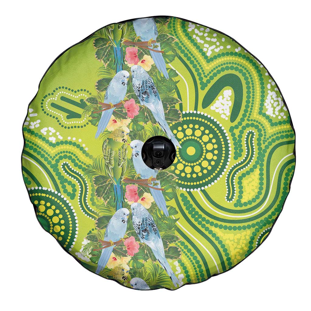 Budgerigar Australia Spare Tire Cover Aussie Common Parakeet Indigenous Art - Aussie Hoodie