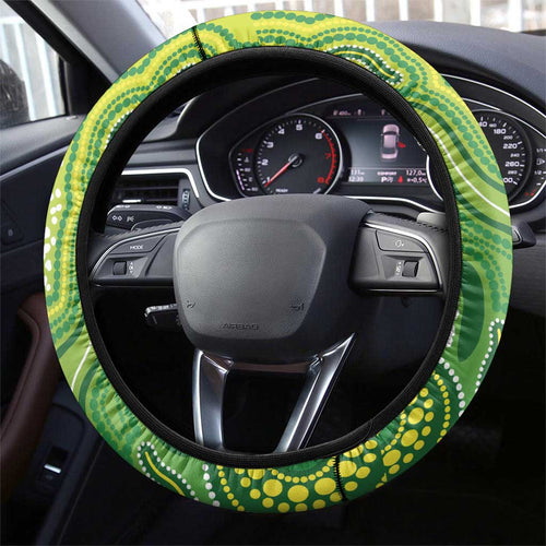 Budgerigar Australia Steering Wheel Cover Aussie Common Parakeet Indigenous Art - Aussie Hoodie