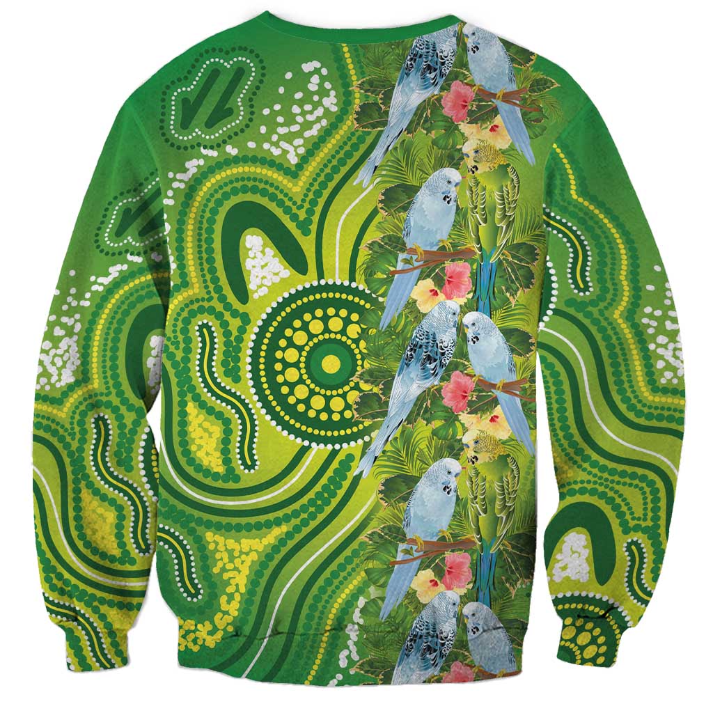 Budgerigar Australia Sweatshirt Aussie Common Parakeet Indigenous Art - Aussie Hoodie
