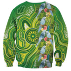 Budgerigar Australia Sweatshirt Aussie Common Parakeet Indigenous Art - Aussie Hoodie