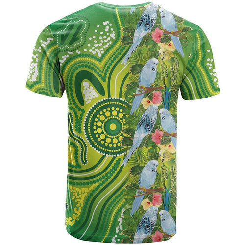Budgerigar Australia T Shirt Aussie Common Parakeet Indigenous Art - Aussie Hoodie
