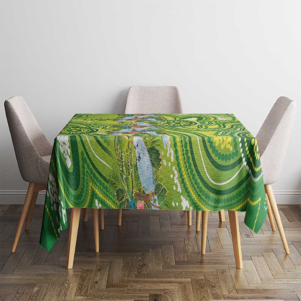 Budgerigar Australia Tablecloth Aussie Common Parakeet Indigenous Art - Aussie Hoodie
