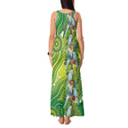 Budgerigar Australia Tank Maxi Dress Aussie Common Parakeet Indigenous Art - Aussie Hoodie