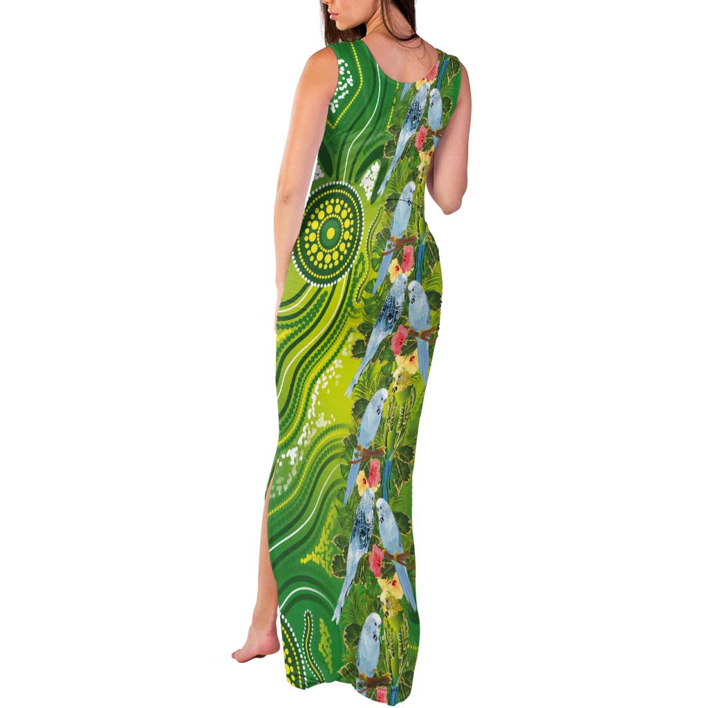 Budgerigar Australia Tank Maxi Dress Aussie Common Parakeet Indigenous Art - Aussie Hoodie