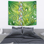 Budgerigar Australia Tapestry Aussie Common Parakeet Indigenous Art - Aussie Hoodie