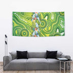 Budgerigar Australia Tapestry Aussie Common Parakeet Indigenous Art - Aussie Hoodie