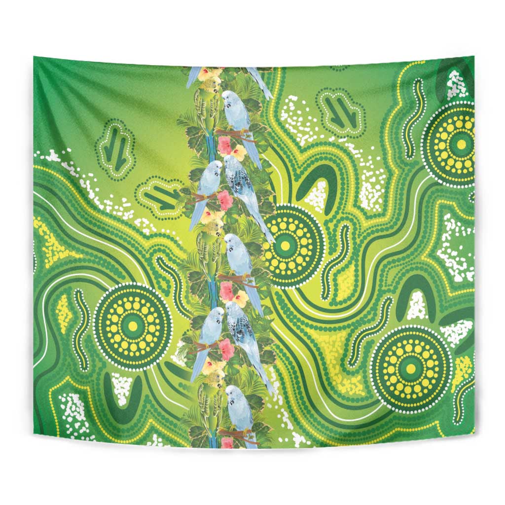 Budgerigar Australia Tapestry Aussie Common Parakeet Indigenous Art - Aussie Hoodie