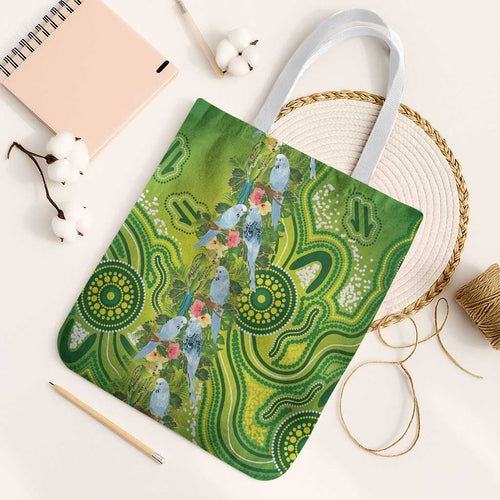 Budgerigar Australia Tote Bag Aussie Common Parakeet Indigenous Art - Aussie Hoodie