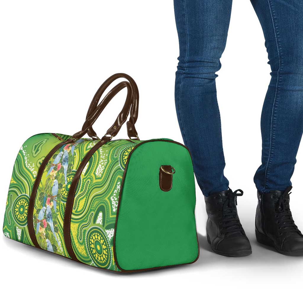 Budgerigar Australia Travel Bag Aussie Common Parakeet Indigenous Art - Aussie Hoodie