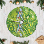 Budgerigar Australia Tree Skirt Aussie Common Parakeet Indigenous Art - Aussie Hoodie