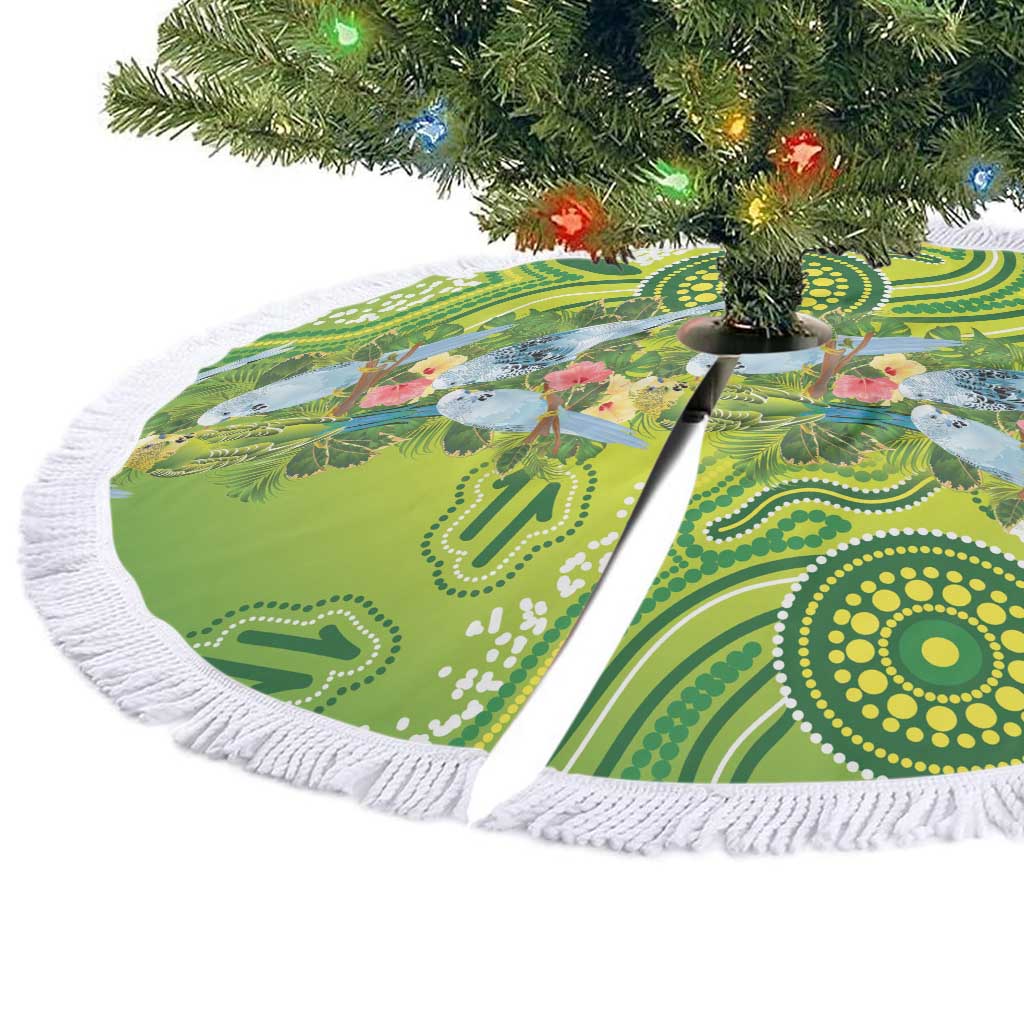 Budgerigar Australia Tree Skirt Aussie Common Parakeet Indigenous Art - Aussie Hoodie