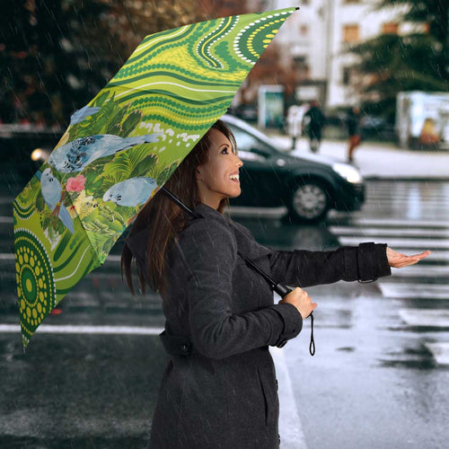 Budgerigar Australia Umbrella Aussie Common Parakeet Indigenous Art - Aussie Hoodie