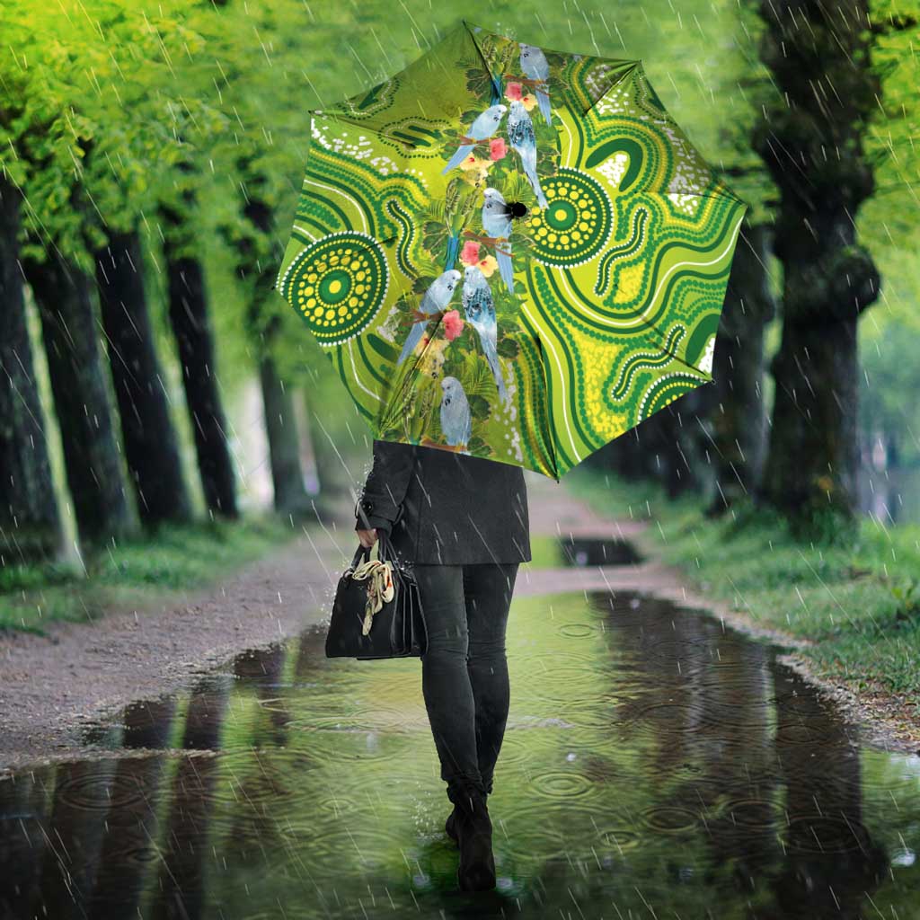Budgerigar Australia Umbrella Aussie Common Parakeet Indigenous Art - Aussie Hoodie