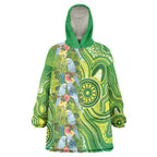 Budgerigar Australia Wearable Blanket Hoodie Aussie Common Parakeet Indigenous Art - Aussie Hoodie
