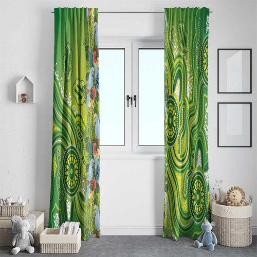 Budgerigar Australia Window Curtain Aussie Common Parakeet Indigenous Art - Aussie Hoodie