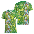 Budgerigar Australia Women V-Neck T-Shirt Aussie Common Parakeet Indigenous Art - Aussie Hoodie