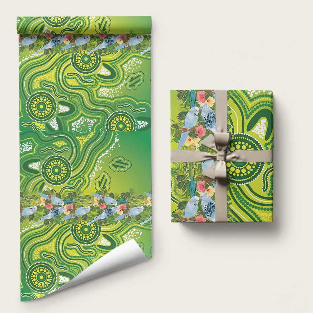 Budgerigar Australia Wrapping Paper Aussie Common Parakeet Indigenous Art - Aussie Hoodie