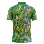 Budgerigar Australia Zipper Polo Shirt Aussie Common Parakeet Indigenous Art - Aussie Hoodie