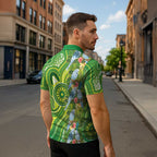 Budgerigar Australia Zipper Polo Shirt Aussie Common Parakeet Indigenous Art - Aussie Hoodie