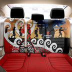 New Zealand Waitangi And ANZAC Day Back Car Seat Cover Aotearoa Maori Tiki With Last Post