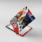 New Zealand Waitangi And ANZAC Day Canvas Wall Art Aotearoa Maori Tiki With Last Post