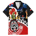 New Zealand Waitangi And ANZAC Day Hawaiian Shirt Aotearoa Maori Tiki With Last Post