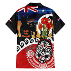 New Zealand Waitangi And ANZAC Day Hawaiian Shirt Aotearoa Maori Tiki With Last Post