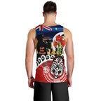 New Zealand Waitangi And ANZAC Day Men Tank Top Aotearoa Maori Tiki With Last Post