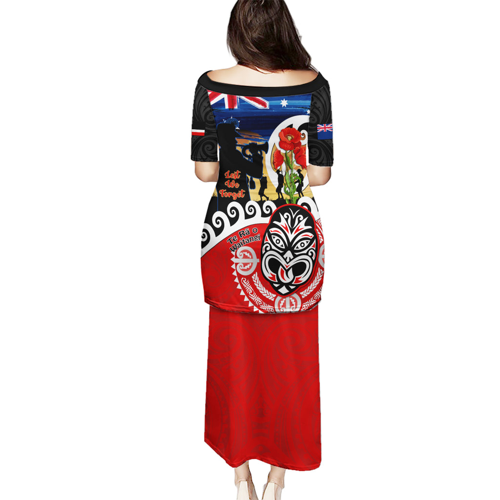 New Zealand Waitangi And ANZAC Day Puletasi Aotearoa Maori Tiki With Last Post