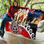 New Zealand Waitangi And ANZAC Day Quilt Aotearoa Maori Tiki With Last Post
