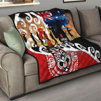 New Zealand Waitangi And ANZAC Day Quilt Aotearoa Maori Tiki With Last Post