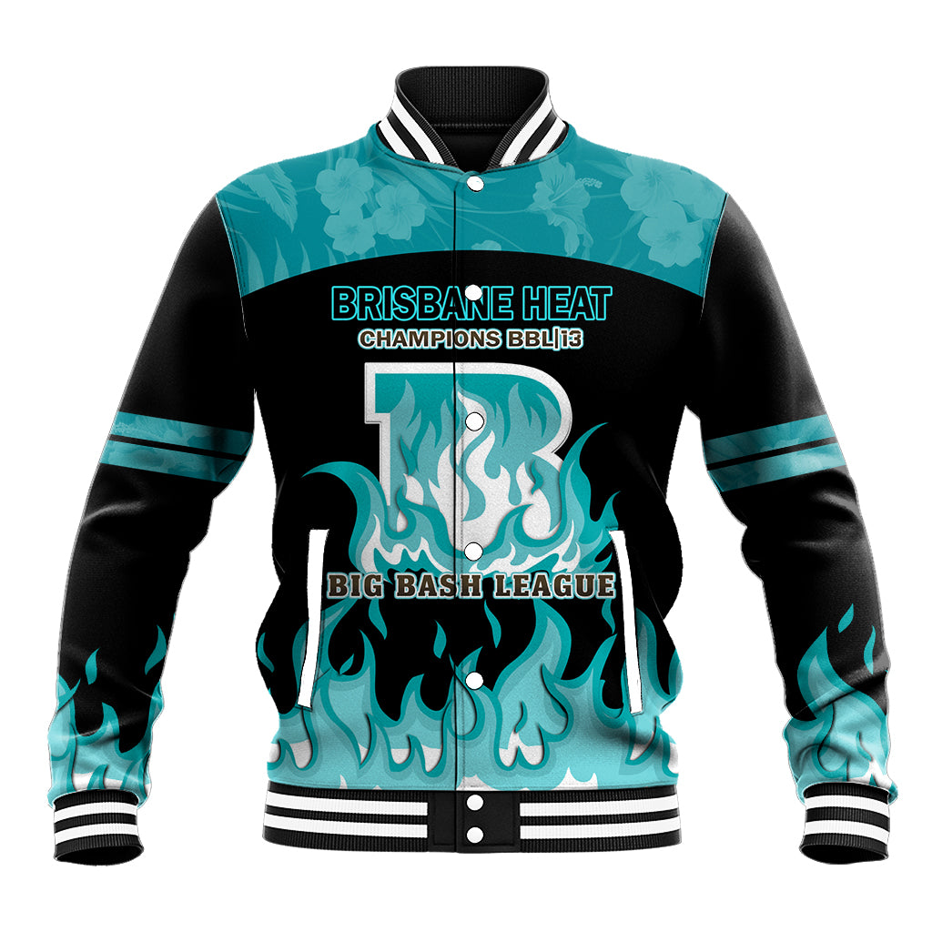 Personalised BBL Brisbane Heat Baseball Jacket 2nd Champions 2024 New History
