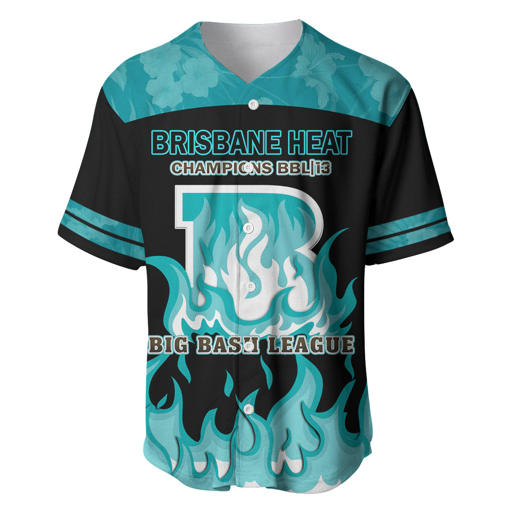 Personalised BBL Brisbane Heat Baseball Jersey 2nd Champions 2024 New History
